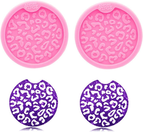 2PCS DIY Round Coaster Silicone Mold for Epoxy Resin Casting Molds Resin Coaster Mold Diameter 7cm/2.76 inch, Molds for Casting, Home Decoration...