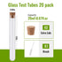 15x150mm Glass Test Tubes with Cork Stoppers 20 ml, 20 Pack Plant Propagation Tubes, Small Clear Test Tubes for Shots, Ants, Lab, Scientific Exper...