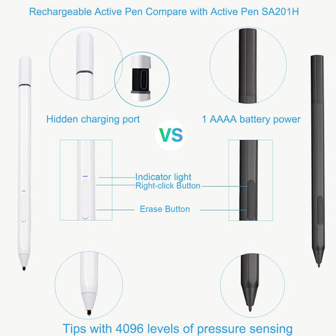 Active Pen 2.0 (SD0113) Compatible with ASUS Active Pen SA201H Compatible with ASUS ROG Flow Z13 Pen, Flow X16 Pen, Zephyrus G14 Pen with 4096 Pre...