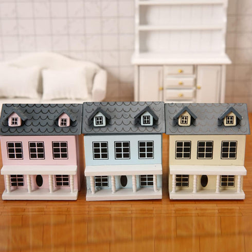 Toyvian Dollhouse Miniature House wooden dollhouse kit christmas village houses toy house Model Tiny Wooden...