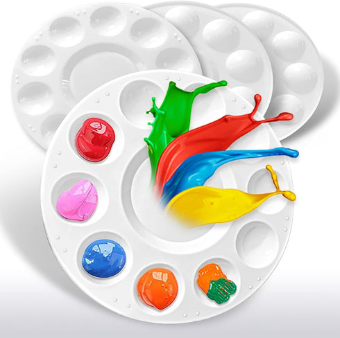 Hulameda 4ps-Paint Tray Palettes, Paint Pallet, Paint Holder, Painting Palette, Plastic Palette, Paint Tray Pallets for Kids to Painting or Have a...