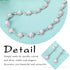 Wedding Brides Necklace Earrings Set Sliver Pearl Necklaces Bride Rhinestones Jewelry Set Crystal Choker Necklace Bridal Accessories for women...
