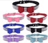 Rhinestones Bowknot Pet Dog Collar Adjustable Sparkly Crystal Studded Velvet Collar for Puppy Small Medium Large Pet,Pink,XS:(Neck 8-10.6")...