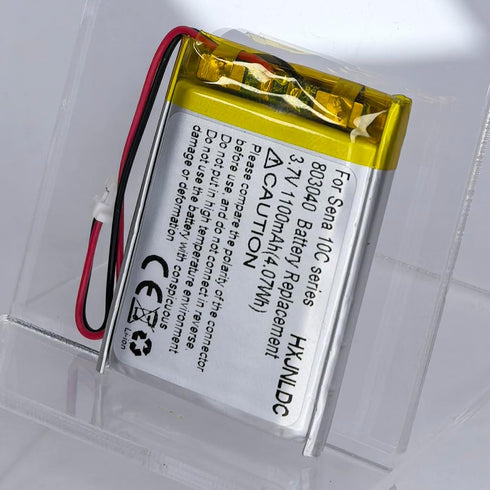 803040 3.7v 1100mAh Lithium ion Battery Replacement for Sena 10C and Sena 10C pro Motorcycle Bluetooth Camera Bluetooth Headset and DIY 3.7-5V Ele...