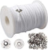 200 Feet Candle Wicks Roll, 24 PLYBraided Candle Wicks Natural Cotton Candle Wick Core Spool and 100 Pcs Metal Candle Wick Sustainer Tabs for Cand...