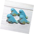 4Pcs Blue Miniature Bird Figurines, Mini Resin Birds, Fairy Garden Accessories and Supplies, Micro Landscape, Bonsai Craft Decor Outdoor Statues O...