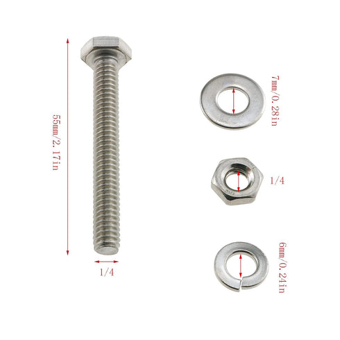 E-outstanding One-Way Tamper Resistant Screw 4 Set 304 Stainless Steel Sign Post Mounting Bolts Hardware Accessories for Stop Signs Traffic Signs...