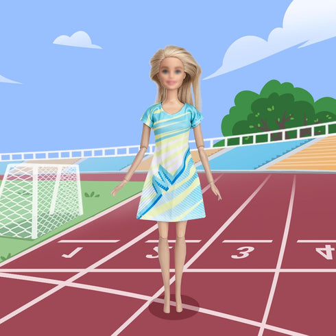 SOTOGO 13 Pieces Doll Clothes and Accessories for 11.5 Inch Girl Doll Energetic Girl Playset Include 9 Sets Doll Sports Wear Fashion Dresses Doll ...