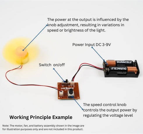 Speed Control PCB Module for Kids' Science Experiments - Educational Electronic Module with PH2.0 Interfaces - Versatile Electronic Component for ...