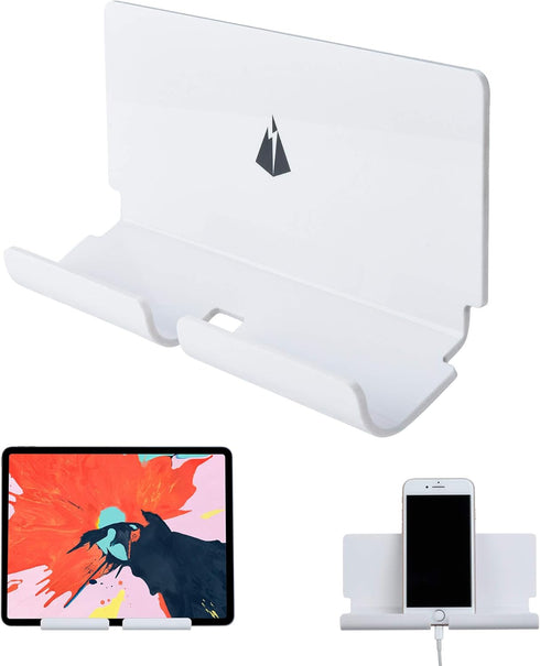 TXEsign Adhesive Wall Phone Tablet Holder Mount Stand for Tablet Smartphones eReader Wall Holder Mount Shelf (White)...