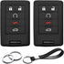 2pcs Compatible with Cadillac ATS CTS DTS XTS SRX STS Escalade ESV Chevrolet Corvette Impala Monte Carlo Buick Lucerne OUC6000066 Silicone Key Fob...