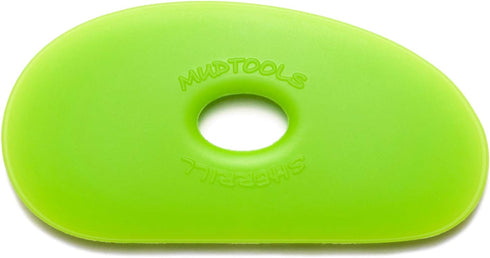 Mudtools Polymer Rib Green Size 0 Medium - Small Kidney Shape - Ceramics, Pottery, Clay - G0...