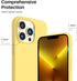 ORNARTO Compatible with iPhone 13 Pro Case 6.1, Slim Liquid Silicone 3 Layers Full Covered Soft Gel Rubber Case Cover 6.1 inch-Lemon Yellow...