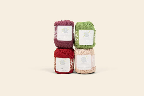 mindfulknits - Knitting Yarn - Crochet Yarn - Mindfulness and Relaxation 100 Percent Cotton Yarn, Multicolor 4-Pack Medium Number 4 Worsted Bundle...