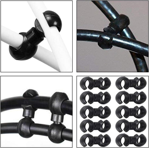 10 Pcs Bike Cable Clasps Bicycle Rotatable S-Hook Clips for Brake Cable MTB Bike Road Bicycle...