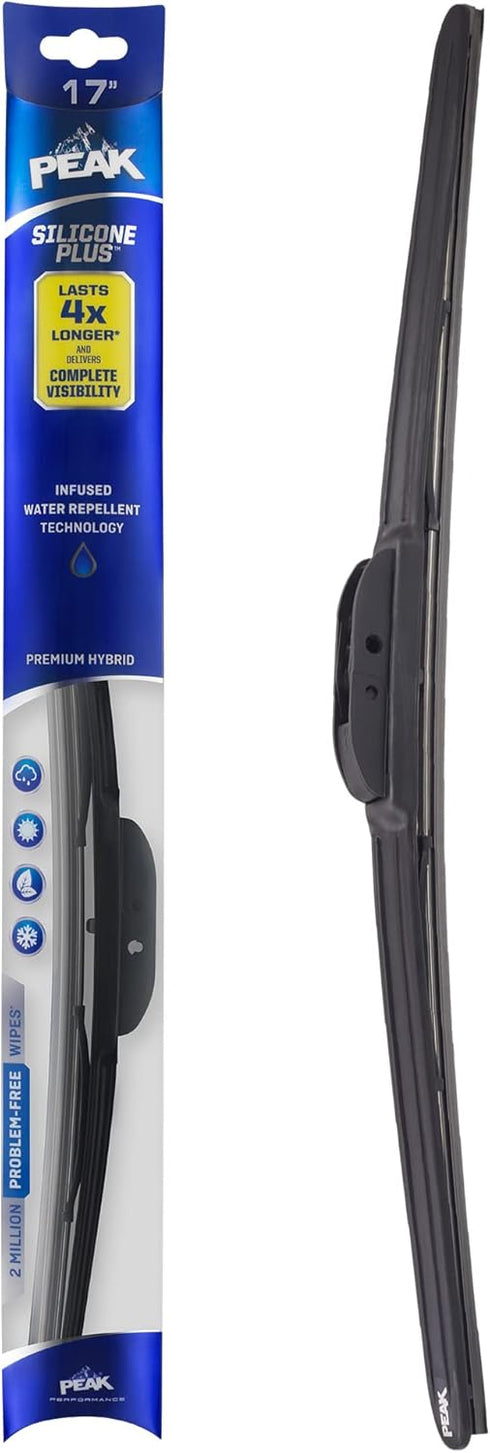 PEAK Silicone Plus Windshield Wiper Blade, 17-Inch (Pack of 1)...