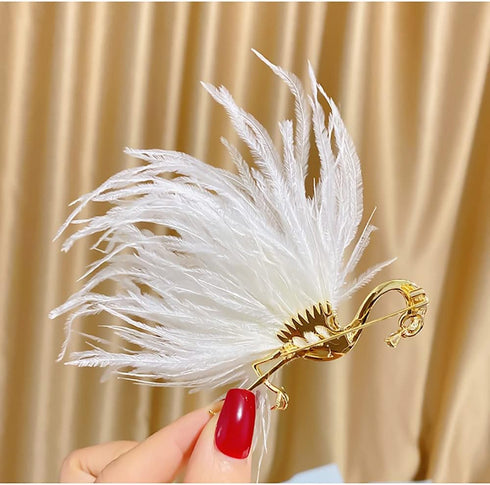Flamingo Brooch Pin for Women Girls CZ Crystal Big Pink Feather Animal Badge Brooches Lapel Pins Boutonniere Corsage Cloth Dress Suit Tie Accessor...