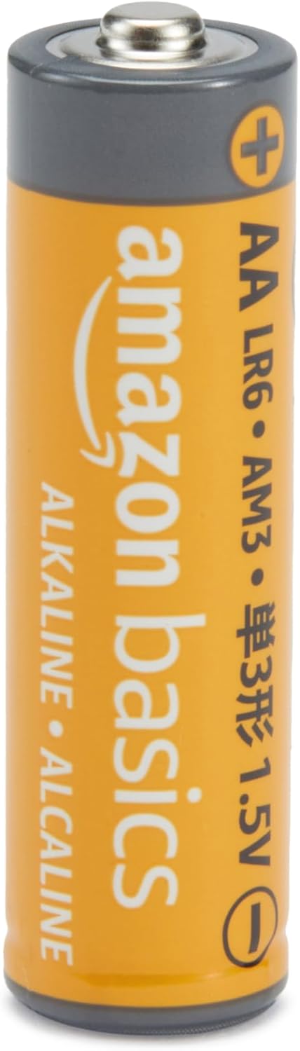 Amazon Basics 20-Pack AA Alkaline High-Performance Batteries, 1.5 Volt, 10-Year Shelf Life...