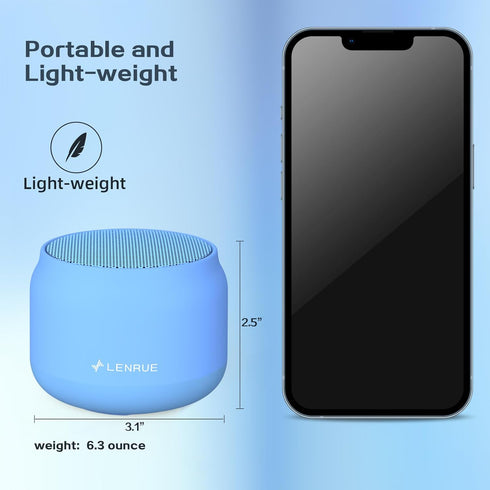LENRUE Bluetooth Speaker,Small Portable Speakers,Mini Wireless Speaker with 5W Clear Sound,15H Playback Time,Gift for Men/Women/kids/boys/girls,Ho...