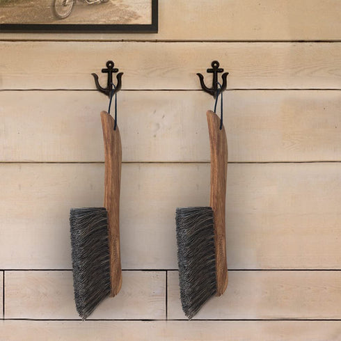 Counter Brush for Furniture, Drafting, Patio, Bed, Fireplace, Woodworking Cleaning, Horsehair Bristles Duster Wooden Handle Shop Brush, Hand Broom...