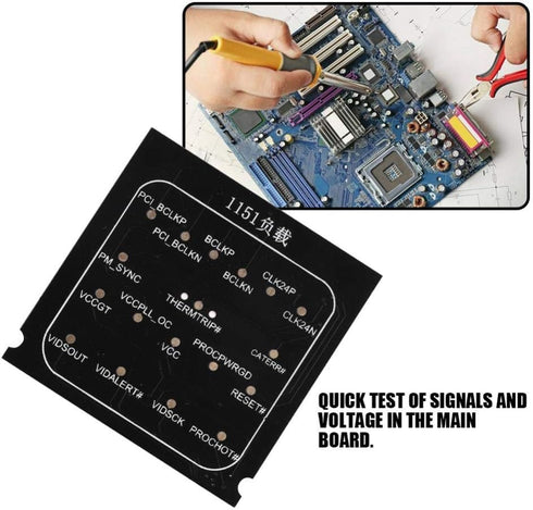 CPU Interface Motherboard Test Card, 2 in 1 Loading Board 1151 Test Card LED Indicator CPU Socket Motherboard Tester with Light for Intel...