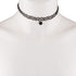 LUX ACCESSORIES Halloween Black Tattoo Stretchable Choker Glittery Pumpkin Cat Pendant...