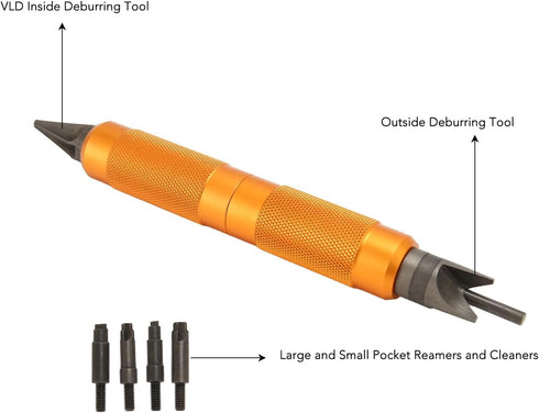 Double Ended Case Prep Multi Tool, Steel Sharpness Chamfer Deburring Tools, Chamfer Reloading Equipment Primer Pocket Cleaners Reamers for Removin...