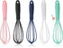 NCAM 5 Pcs Silicone Whisk for Cooking - Mini Whisk Stainless Steel Dough Whisk, Non Stick Hand Tiny Balloon Wire Whisk, Milk egg Frother for Blend...
