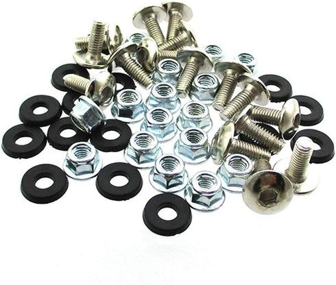 TC-Motor M6 x 16 Plastic Fender Bolt Washer Nut Screw Kit For 50cc 70cc 90cc 110cc 125cc ATV Quad 4 Wheeler...