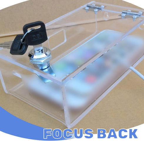 Zerodeko Clear Phone Lock Box Self-Control Smartphone Holder Lockable Plastic Mobile Phone Case Medicine Storage Lock Storage Box Container for Fo...