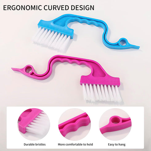 14 PCS Hard Crevice Cleaning Bristle Brush, Bathroom Gap Brush,Small Corner Cleaning Brush Set Tool, Multifunctional Cleaning Tool for Bathrooms K...