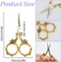 SUNNYCLUE 3.5 Inch Stainless Steel Flower Scissors Sewing Detail Shears Embroidery Scissors Antique Gold Floral Trimming Scissors for Cutting Fabr...