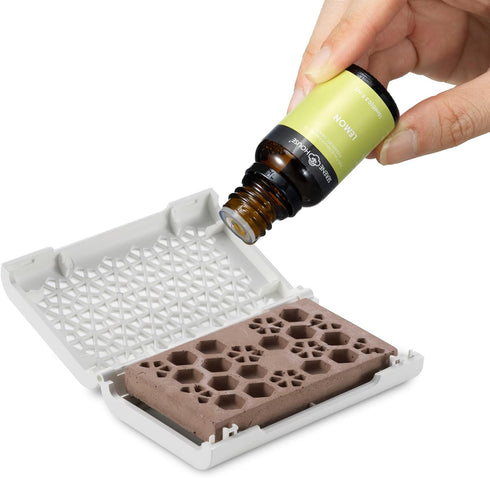 Serene House Puccini Lava Rock Essential Oil Aromatherapy Car Vent Clip – Portable or Tabletop Usage for Convenient Scent-Based Stress Relief and ...