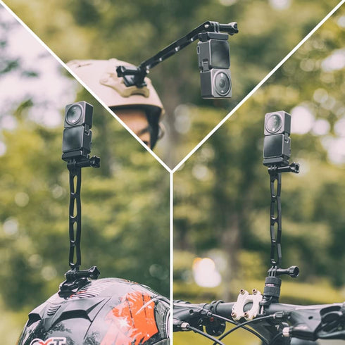 Aluminum Alloy Extension Arm for Gopro, Metal Pole Mount Helmet Stick Extension Arm Mount for Gopro 10 Black, Hero 9/MAX/8/7/6, Insta 360 One RS, ...