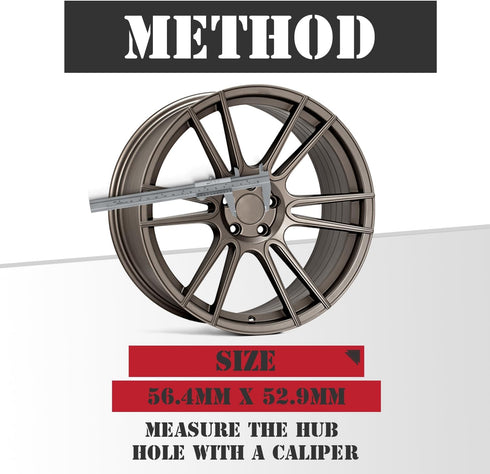 KitsPro 2.2Inch 56MM Wheel Center Caps, Pack of 4 (Chrome, Outer 56MM, Inner 53MM)...