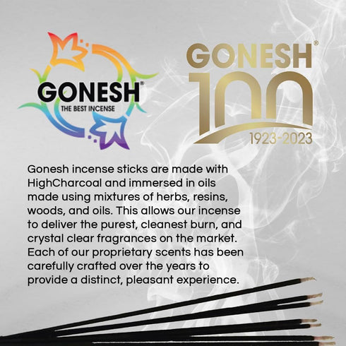 Gonesh - Extra Rich Scented Incense Sticks - Non-Toxic 10” Slow Burn Aromatic Sticks - Patchouli - 4 Packs of 20-80 Count...