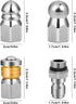 Sewer Jetter Nozzles, Drain Cleaning Nozzles Tips for Pressure Washer, 3 Pieces Stainless Steel Jets for Drain Jetting Hose, Button Nose Rotating ...