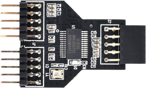xiwai Motherboard 9pin USB 2.0 Header 1 to 2 Female Extension HUB Connector Adapter Port Multilier...