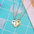 Best Friends Necklace 2 Pieces Gold & Silver Split Heart Pendant Necklace BFF Friendship Necklace...