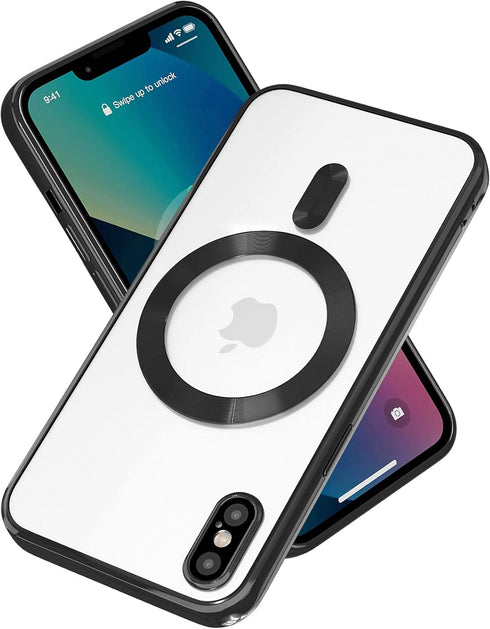 Magnetic for iPhone X Case for iPhone Xs Case,Electroplated Clear Slim iPhone X/iPhone Xs Case with Camera Protection,Shockproof iPhone X/iPhone X...