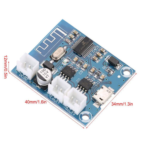 YWBL-WH 5W + 5W Bluetooth Amplifier Board, Mini Bluetooth Amplifier Board Module 4.2 Circuit Stereo Speaker Digital Module, Module...