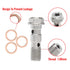 Universal M10x1.00 Stainless Steel Double Hydraulic Brake Banjo Bolt Screw Brake Fitting Adapter Universal with M10 Copper Washers, Single Banjo B...