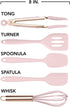 COOK with COLOR Set of Five Pink and Rose Gold Silicone MINI Kitchen Utensil Set...