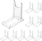 WANDIC Acrylic Plate Stands, 10 Pcs Mini Clear Plastic Display Holders Adjustable Picture Plate Easels Stands to Display Flat Plates, Photos, Plac...