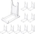 WANDIC Acrylic Plate Stands, 10 Pcs Mini Clear Plastic Display Holders Adjustable Picture Plate Easels Stands to Display Flat Plates, Photos, Plac...