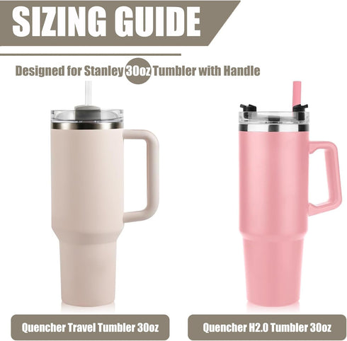 Snack Bowl with Lid for Stanley 30 oz Tumbler with Handle, Silicone Snack Tray Snack Ring for Stanley Cup Accessories, Suitable for Car Cup Holder...