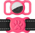 Dynmeow 1 Pack Airtag Dog Collar Holder, Stretchy Silicone Airtag Holder for Dog and Cat Collar, Anti-Lost Dog Airtag Holder Compatible with 3/4 a...