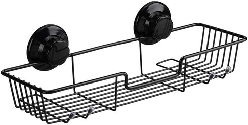 SANNO Suction Cups Shower Caddy, Bathroom Storage Combo Organizer,Rustproof Wire Basket for Kitchen Bathroom Accessories - Stainless Steel,Black...