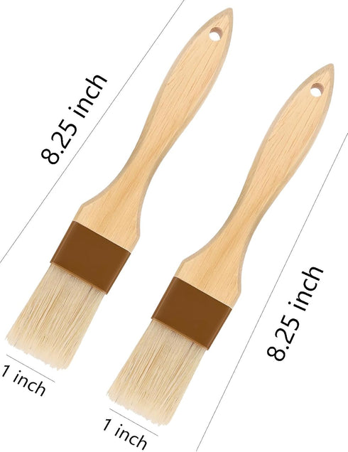 Pastry brush,Basting brush for Cooking,Natural Bristle BBQ Brush for Oil & Sauce,Wooden Handle Food Brush for Baking,Easy Clean Butter Egg Wash Br...