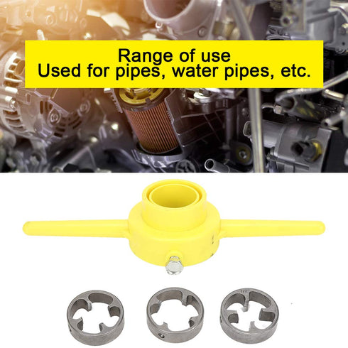 Pipe Threader Plumbing Tools Alloy + Plastic PVC Thread Tool Maker Pipe Npt Round Die Set Pipe Threader Plumbing Manual Hand Tool...